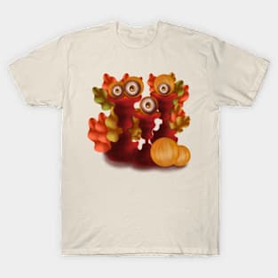 It's not a lizard but monster pumpkin in the table T-Shirt